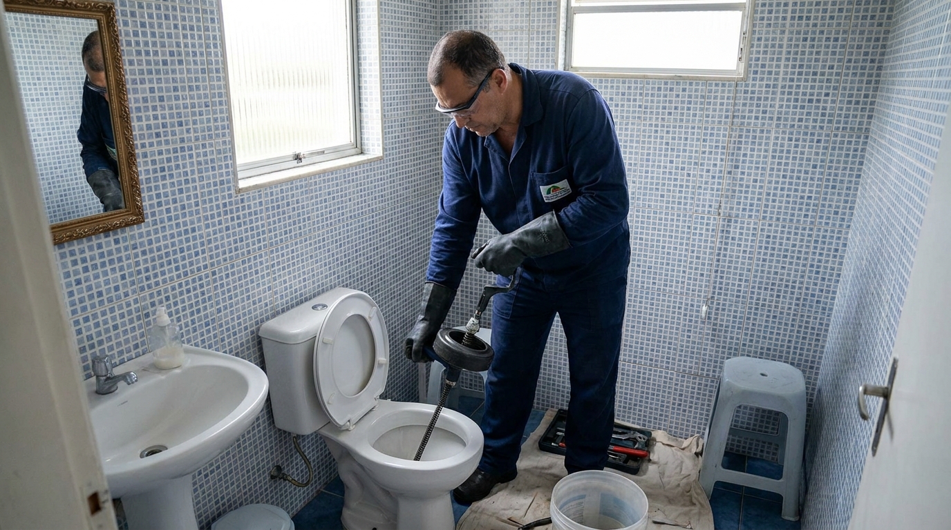 Desentupimento de vaso profissional em Ponta Grossa‑PR