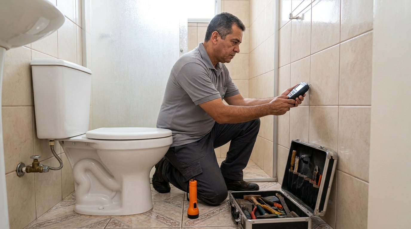 Técnico de caça vazamento com detector em Ponta Grossa‑PR